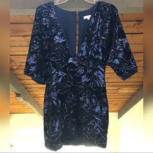 Sequin Velvet Beaded Mini